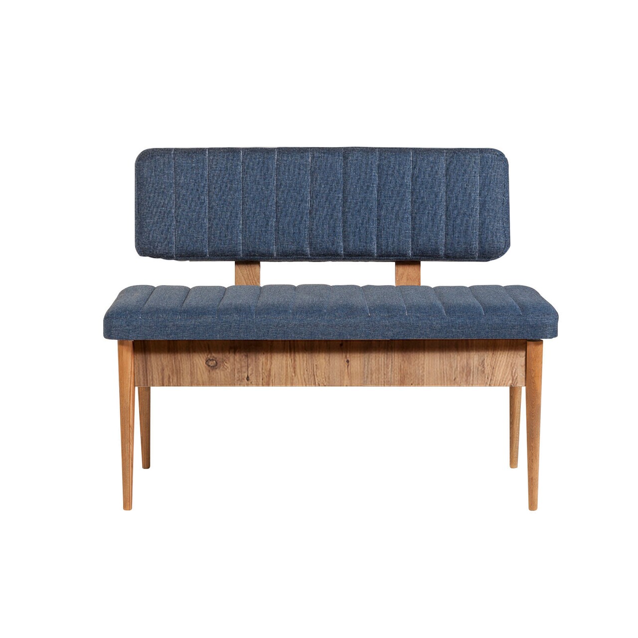 Bancheta cu spatar, Vina 1048-2, Vella, Dark Blue, Atlantic, 110x40x85 cm - imagine 7